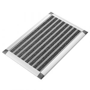 Paillasson ext&eacute;rieur 40x60 cm, Tapis d'entr&eacute;e ext&eacute;rieur avec Cadre en Aluminium argent&eacute;, Tapis ext&eacute;rieur r&eacute;sistant &agrave; la Pluie en Fibres de polypropyl&egrave;ne, Tapis de Porte pour Maison