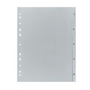 Falken Intercalaire à chiffre en plastique, a4 5 positions 11298049