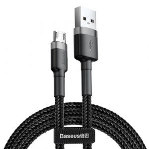 Baseus Câble microUSB en nylon résistant 2A 3M noir et gris