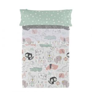 Bedding set HappyFriday Moshi Moshi Best buddies Multicolour Single 2 Pieces