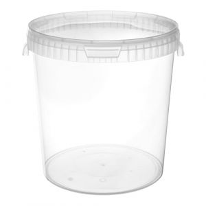 Garronda Seau avec Couvercle 30 L pour Le Stockage de Produits Alimentaires et Chimiques 1 Pièce Transparent GD-0072
