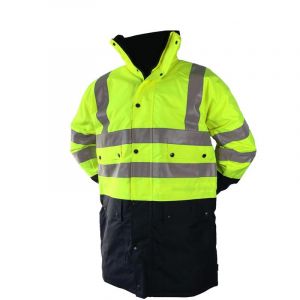 Sioen Parka haute visibilité Stormflash - Jaune bleu marine - Taille M
