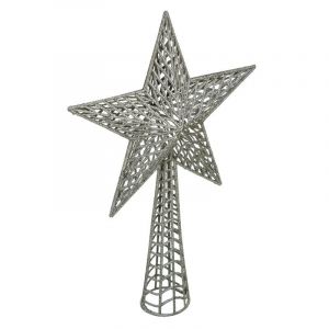 Cimier Déco avec Paillettes "Étoile" 38cm Argent Prix