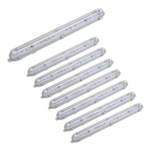 Silamp R&eacute;glette &eacute;tanche pour Tube led T8 120cm IP65 (Boitier vide) (Pack de 8)