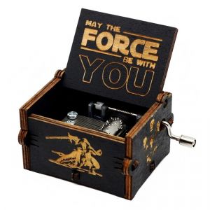 Bo&icirc;te &agrave; musique en bois avec figurines d',Pirates des Carib,Davy Jones,Jack Rotterdam,cadeau d'anniversaire cr&eacute;atif,cadeau de No&euml;l-A