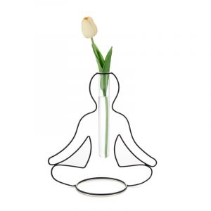 Balvi Vase yoga silhouette noir -