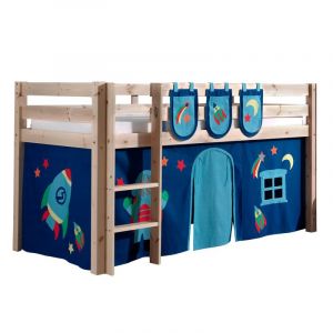 Pack Lit Enfant, Tente & 3 Poc ttes "Pino Astronaute II" 90x200cm Naturel