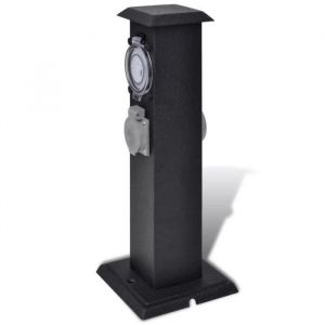 Image de VidaXL Borne jardin &eacute;lectrique 2 prises avec Minuterie