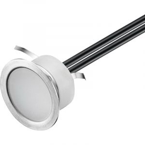 Image de Kit de Mini Spots LED 1W Extérieur Encastrable DC12V diamètre 30mm étanche IP67 - Blanc Chaud 3000K - 16 spots LED