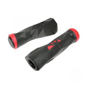 Image de E'newton Poignee vtt probike noir rouge l130mm paire