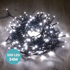 Image de SkyLantern Guirlande Noel 34M Intérieur et Extérieur 300 LEDs Blanc Froid - Guirlande Lumineuse Sapin Cable Noir avec 8 Modes et Télécommande dont Minuteur pour Noel Decoration