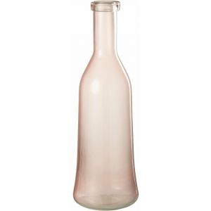 Vase Design en Verre "Bruni" 45cm Rose Clair Prix
