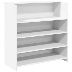 VidaXL Bureau de réception blanc 100x50x103,5 cm bois d'ingénierie