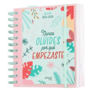 Grupo erik Agenda Scolaire Personnalisable 14x16cm 324 Pages Couverture Plastique Wire-O