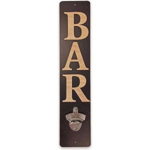 Ruedelafete Grand Décapsuleur mural BAR en bois 51cm