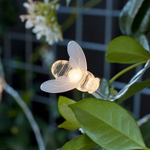 Lights4Fun Guirlande Lumineuse Solaire 20 Abeilles LED pour Jardin