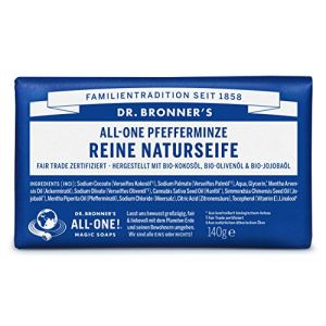 Dr Bronner's Savon Solide Menthe Poivr&eacute;e - 140 g