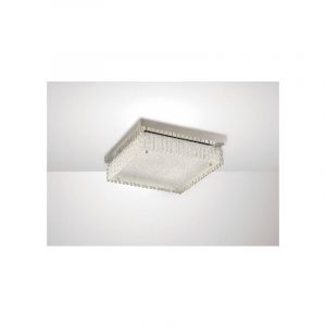 Image de Diyas Plafonnier Large carr&eacute; Aiden 21W 1800lm LED 4200K chrome poli/cristal