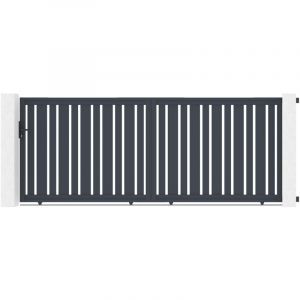 Casanoov - Portail aluminium coulissant 4m veymont 400x160cm gris
