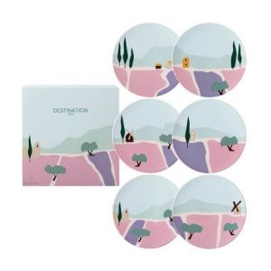 DESTINATION SUD Coffret 6 assiettes à dessert 23 cm