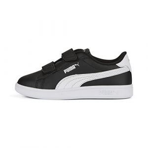 Puma Unisex Kids' Fashion Shoes SMASH 3.0 L V PS Trainers & Sneakers BLACK WHITE, 34