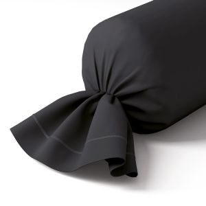 Anne de Solène Taie de traversin percale 43x210 cm noir