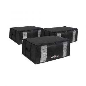 Compactor Lot de 3 boîtes de rangement sous vide XXL Cosmos noires