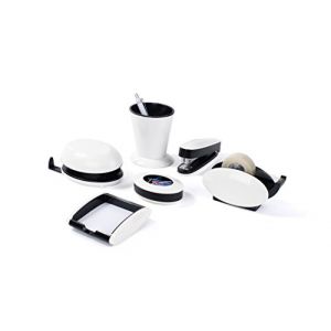 Pavo Trendy Lot de 6 accessoires de bureau Blanc 8041121