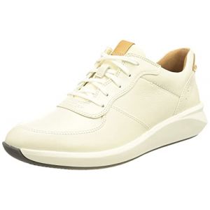 Clarks Un Rio Sprint, Sneaker Femme, White Combi Lea, 36 EU