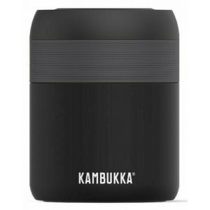 Kambukka Lunch Box Hermétique Bento (600ml) - Chaud / Froid - Couvercle - Réduire la Pression à l'Intérieur de la Boîte Repas - Noir