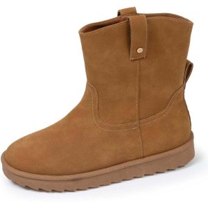 Isotoner Bottines haute confort à mémoire de forme camel femme