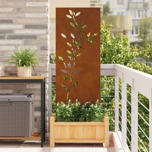 VidaXL Panneau d&eacute;coratif de jardin Rouill&eacute; 50 x 140 cm