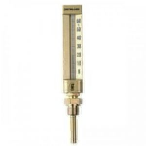 Distrilabo Thermomètre industriel droit en verre 0/60°C plongeur 100 mm grand modèle D