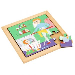 Image de Educo Puzzle en Bois - pour tout-petit - la lessive - jeu Montessori