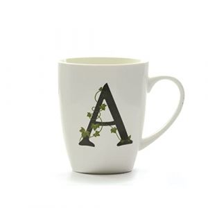La Porcellana Mug Lettre A, Blanc