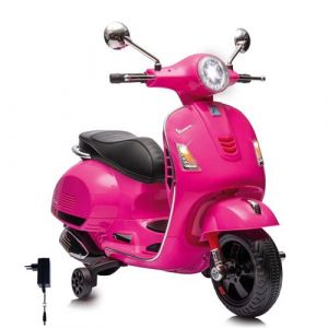 JAMARA 461838 Ride-on Vespa GTS 125 Li-Power Voiture &eacute;lectrique pour Enfants &agrave; partir de 3 Ans, id&eacute;e Cadeau pour gar&ccedil;ons et Filles, Roues stabilisatrices, lumi&egrave;re LED