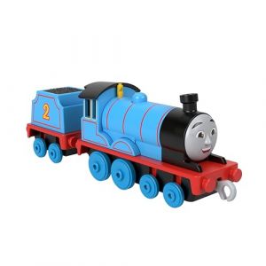 Fisher-Price Locomotive &agrave; Pousser Edward avec r&eacute;servoir &agrave; Charbon pour d&eacute;velopper l&rsquo;Imagination des Enfants &agrave; partir de 3 Ans, HTN29