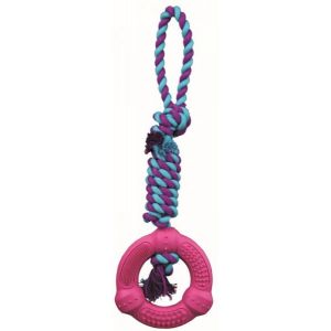 Image de Trixie Anneau sur une corde, caoutchouc naturel - ø 12 cm/41 cm