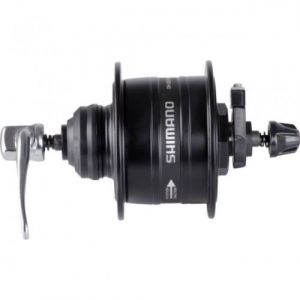 Shimano DH-3D37-QR Dynamo de moyeu 3 Watt Disque CL, noir 36H Moyeux trekking & ville