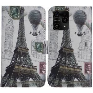 YLYT Tour Eiffel Housse étui Coque Pour Logicom Lunar 6 inchPortefeuille PU Cuir Flip Case Cover Couverture