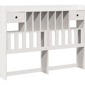 VidaXL T&ecirc;te De Lit Avec Rangement Blanc 160 Cm Bois Massif De Pin