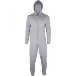 Comfy Co - Grenouillère unie à capuche - Enfant unisexe (12-13 ans) (Gris) - UTRW3293