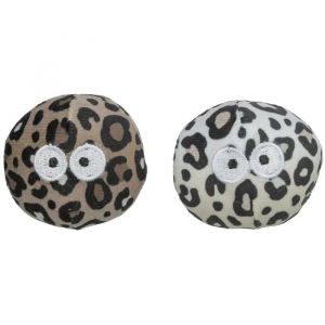 Trixie Jouet peluche pour chat balle avec yeux (x2)