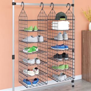 VidaXL Organisateur de garde-robe suspendu avec 7 étagères 2 pcs