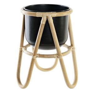 Cache-pot métal colonial et bambou DKD Home Decor