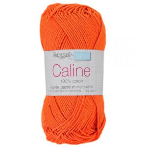 Pelote de Coton Caline - Trimits : Coton Mercerisé 100% pour des Créations Douces et Brillantes - PPSC 121 Orange - 121 Orange