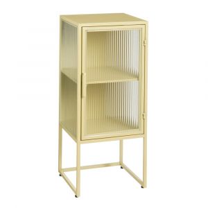Mica Decorations Clifton Meuble de rangement avec portes - L38 x L35 x H90 cm - Métal - Beige