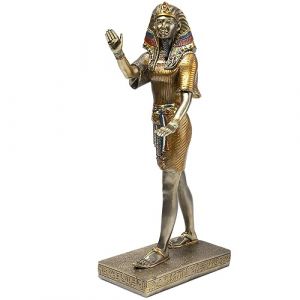 Lachineuse - Statue Pharaon 31 cm - Dieu Égyptien - Statuette Décoration Égypte Antique - Figurine Objet Egyptien - Buste Egyptien Doré - Idée Cadeau Originale Déco - Décoration Intérieure