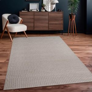 Paco Home Tapis Intérieur & Extérieur Balcon Terrasse Cuisine Motif Ethnique Boho Moderne, Dimension:240x340 cm, Couleur:Beige 5