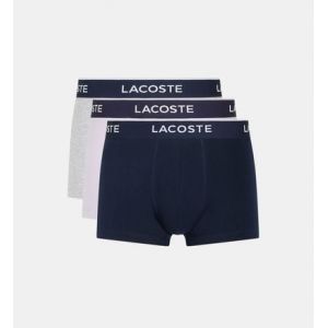 Lacoste Lot de 3 boxers siglés coton mélangé Bleu - Couleur Bleu - Taille S